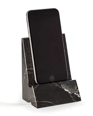 Bey-Berk Zebra Marble Phone/tablet Stand | Thumbnail 1