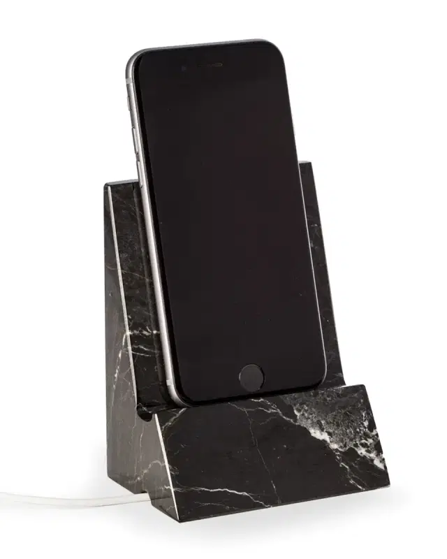 Bey-Berk Zebra Marble Phone/tablet Stand