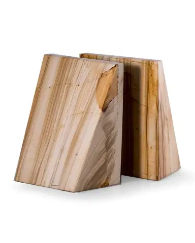 Bey-Berk Natural Marble Wedge Bookend | Thumbnail 2