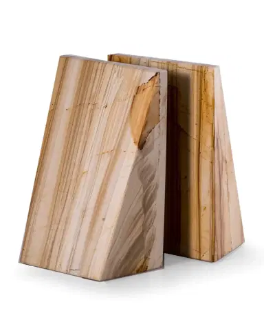 Bey-Berk Natural Marble Wedge Bookend | Thumbnail 1