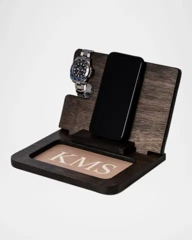 Bey-Berk Men's Personalized Wooden Charge Station | Thumbnail 4