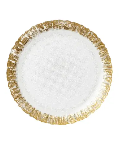 Vietri Rufolo Glass Salad Plate with Gold Rim | Thumbnail 1 Vietri Rufolo Glass Salad Plate with Gold Rim | Thumbnail 1