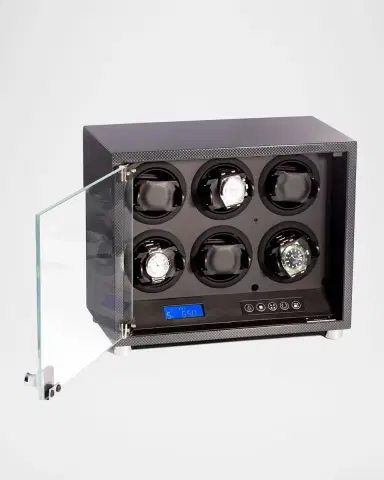 Bey-Berk Carbon Fiber-Design 6-Watch Winder | Thumbnail 3