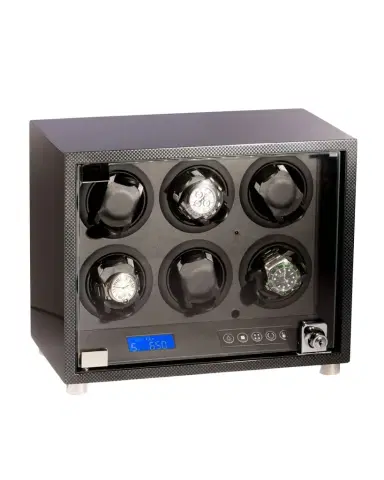 Bey-Berk Carbon Fiber-Design 6-Watch Winder | Thumbnail 1