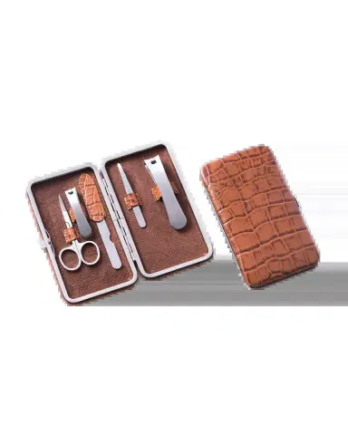 Bey-Berk Embossed Leather Manicure Set | Thumbnail 2