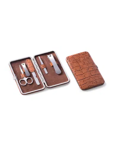 Bey-Berk Embossed Leather Manicure Set | Thumbnail 3