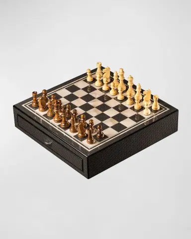 Bey-Berk Carbon Fiber-Design Chess Set | Thumbnail 4