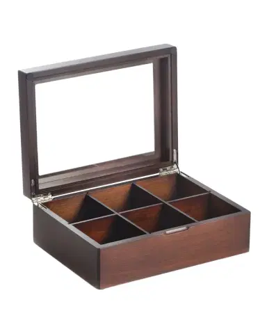 Bey-Berk Men's Personalized Wooden Tea Box | Thumbnail 1