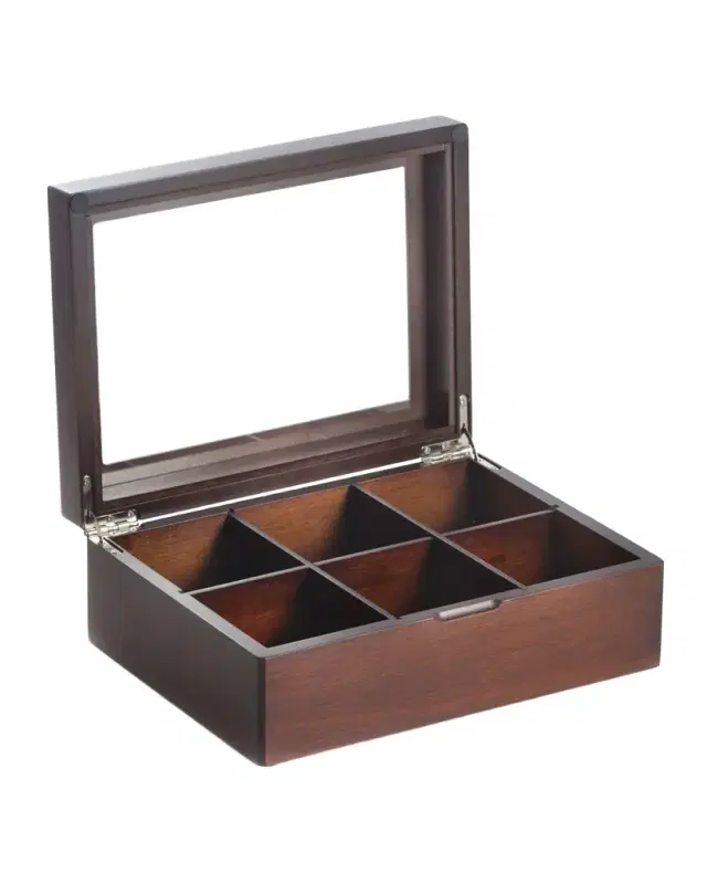 Bey-Berk Men 's Personalized Wooden Tea Box