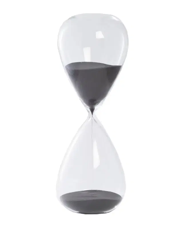 Bey-Berk Hand-Blown 90-Minute Crystal Sand Timer Hourglass