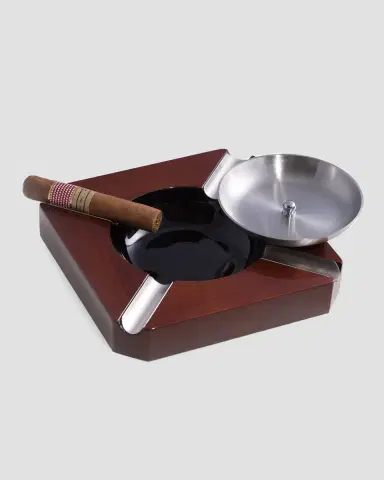 Bey-Berk Walnut Wood Cigar Ashtray | Thumbnail 2