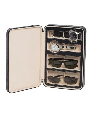 Bey-Berk Leather Watch & Sunglasses Storage Case | Thumbnail 1