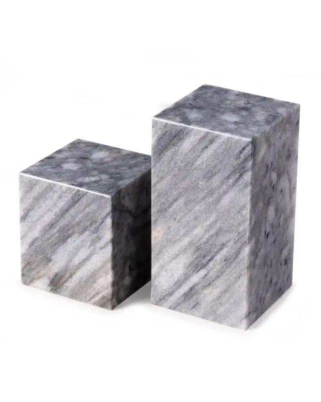 Bey-Berk Men's Marble Cube Design Bookends
