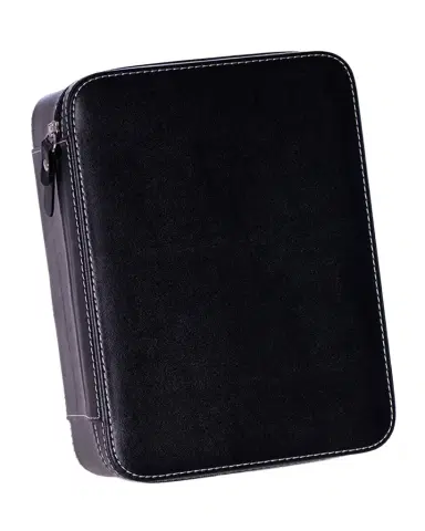 Bey-Berk Men's Leather 4-Watch Accessory Travel Case | Thumbnail 1