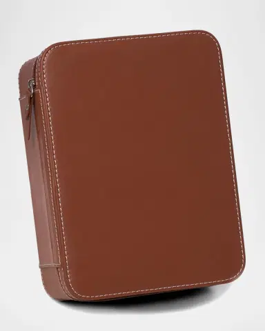 Bey-Berk Men's Leather 4-Watch Accessory Travel Case | Thumbnail 3