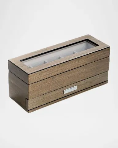 Bey-Berk Men's 5-Watch Lacquered Wood Storage Box | Thumbnail 2