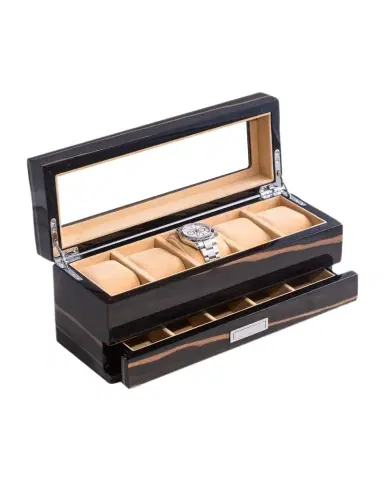 Bey-Berk Men's 5-Watch Lacquered Wood Storage Box | Thumbnail 1 Bey-Berk Men's 5-Watch Lacquered Wood Storage Box | Thumbnail 1
