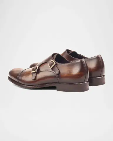 Ike Behar Men's Regal Two-Tone Patina Leather Double-Monk Loafers | Thumbnail 2 Ike Behar Men's Regal Two-Tone Patina Leather Double-Monk Loafers | Thumbnail 2