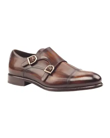 Ike Behar Men's Regal Two-Tone Patina Leather Double-Monk Loafers | Thumbnail 1 Ike Behar Men's Regal Two-Tone Patina Leather Double-Monk Loafers | Thumbnail 1