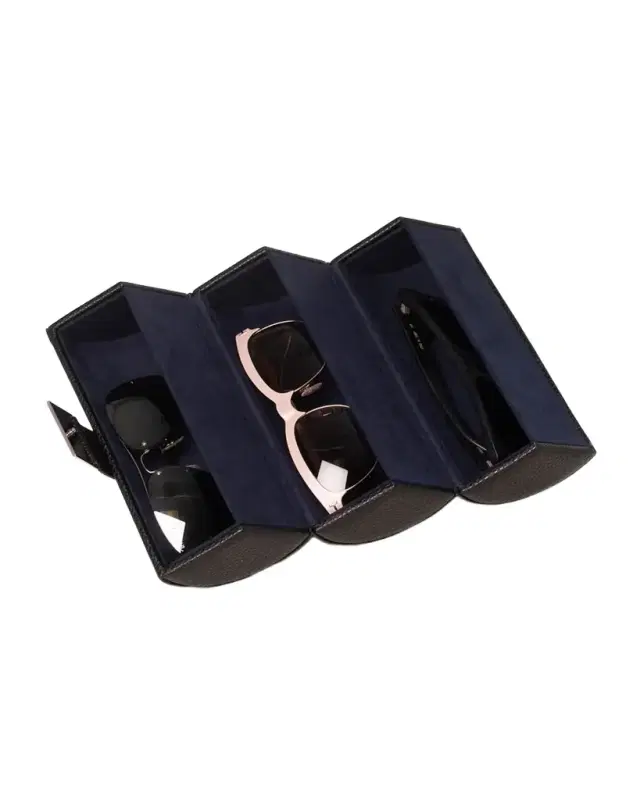 Bey-Berk Men 's Leather Sunglasses Travel Roll