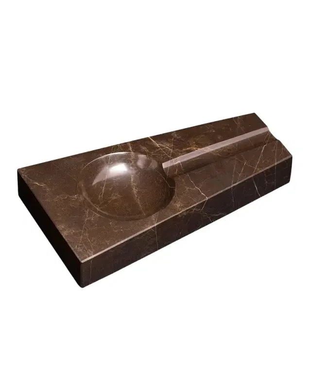 Bey-Berk Marble Single-Cigar Ashtray