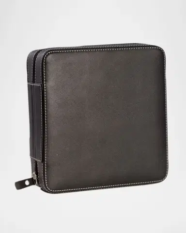 Bey-Berk Men's 2-Watch/Sunglass Leather Travel Case | Thumbnail 2