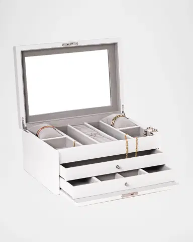 Bey-Berk Men's Lacquered Multi-Compartment Jewelry Case | Thumbnail 4