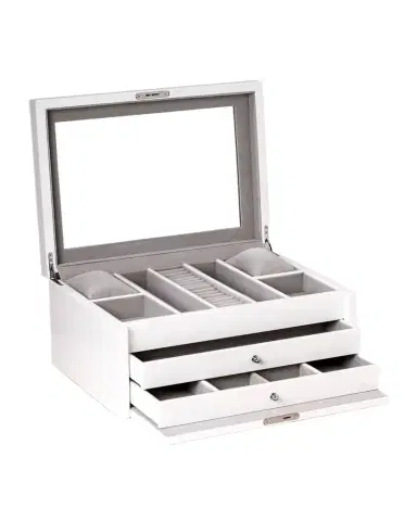 Bey-Berk Men's Lacquered Multi-Compartment Jewelry Case | Thumbnail 1