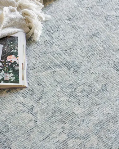 Exquisite Rugs Tuscany Hand-Loomed Blue Rug, 6 ' x 9 ' | Thumbnail 5 Exquisite Rugs Tuscany Hand-Loomed Blue Rug, 6 ' x 9 ' | Thumbnail 5