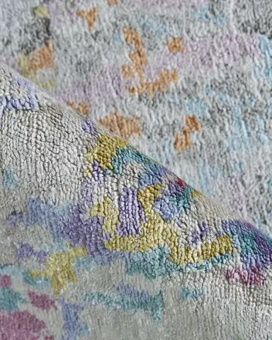 Exquisite Rugs Floor Art Hand-Knotted Ivory Multi Rug, 8 ' x 10 ' | Thumbnail 4 Exquisite Rugs Floor Art Hand-Knotted Ivory Multi Rug, 8 ' x 10 ' | Thumbnail 4