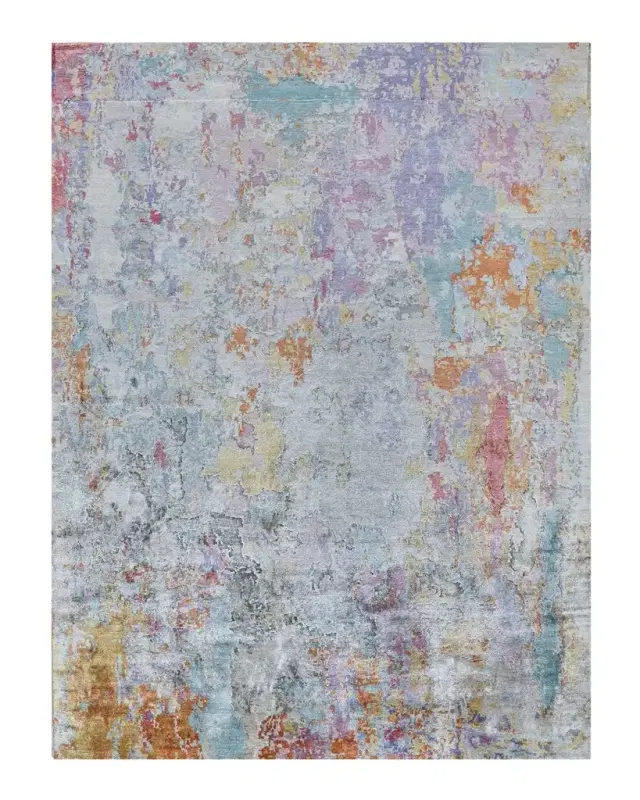 Exquisite Rugs Floor Art Hand-Knotted  Multi Rug