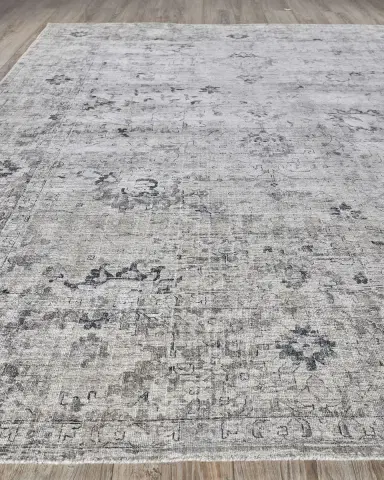 Exquisite Rugs Cambridge Hand-Loomed Gray & Silver Rug | Thumbnail 2