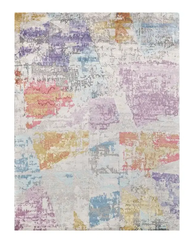 Exquisite Rugs Floor Art Hand-Knotted  & Lavender Rug