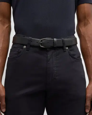 Zegna Men's Smooth Calfskin Belt | Thumbnail 2