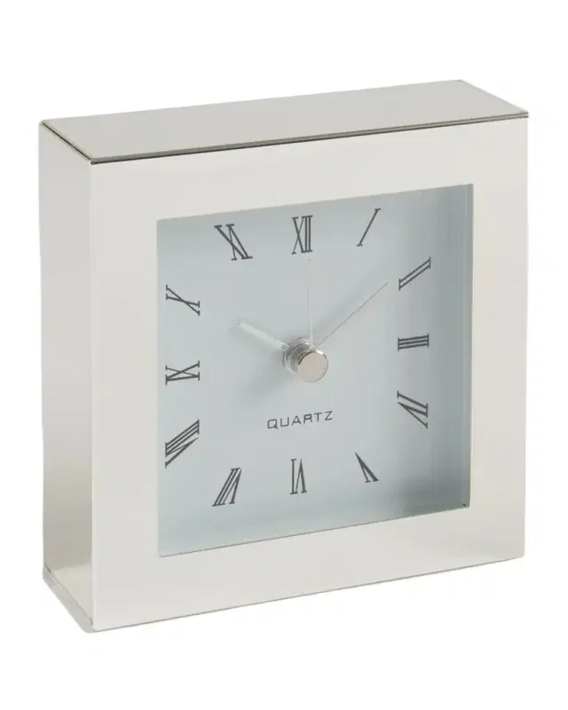 Bey-Berk Lyon Small Square Desk Clock