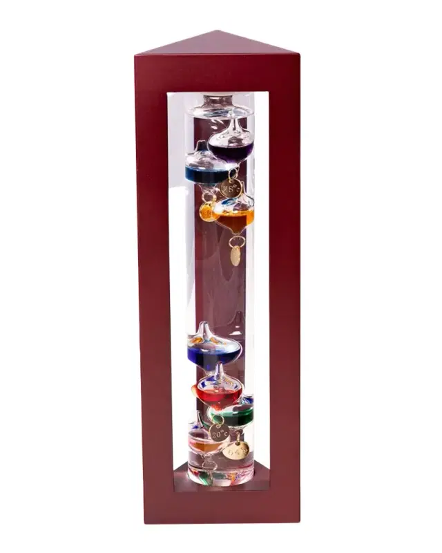 Bey-Berk Galileo Thermometer with Multicolor Weights, 13"L