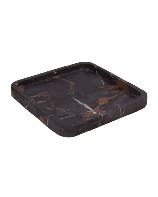 Bey-Berk Robbie Brown Emperador Marble Catchall Tray