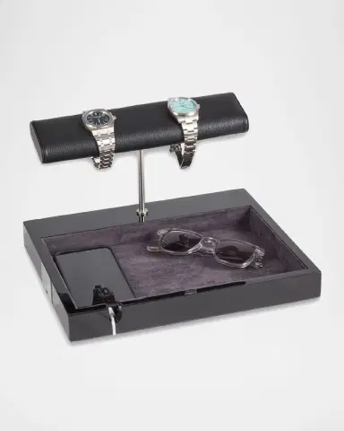 Bey-Berk Men's Jewelry Stand with Wireless Charger | Thumbnail 2