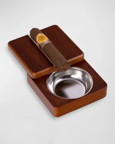 Bey-Berk Lacquered Rosewood Swivel Cigar Ashtray | Thumbnail 3
