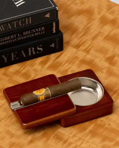 Bey-Berk Lacquered Rosewood Swivel Cigar Ashtray | Thumbnail 4