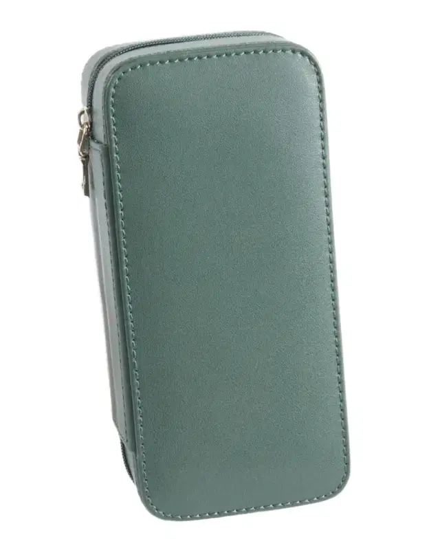 Bey-Berk Leather 2-Watch Travel Case
