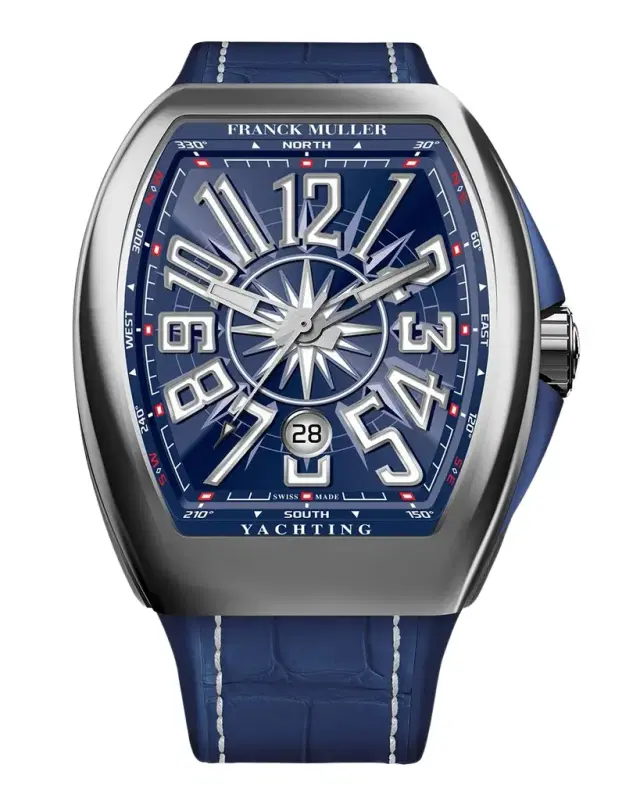 Franck Muller Men 's Stainless Steel Vanguard Yacht Watch with Compass, Blue