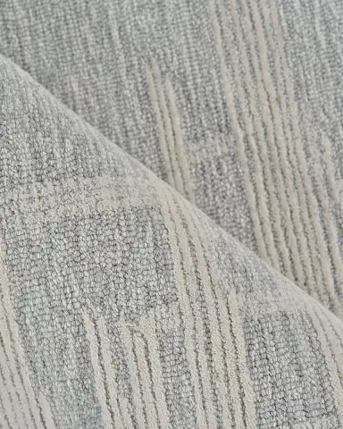 Exquisite Rugs Park City Hand-Tufted Light Gray/Ivory Rug | Thumbnail 2