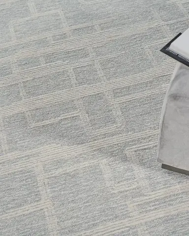 Exquisite Rugs Park City Hand-Tufted Light Gray/Ivory Rug | Thumbnail 8