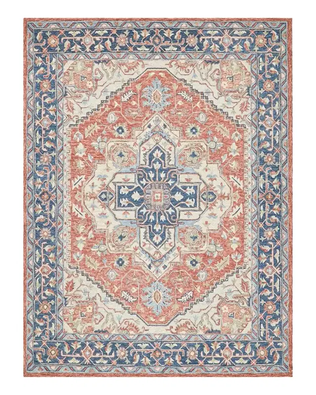 Exquisite Rugs Richmond Serapi Hand-Tufted Red/Blue Rug