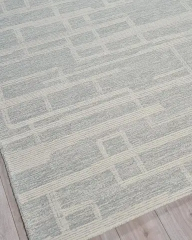 Exquisite Rugs Park City Hand-Tufted Light Gray/Ivory Rug | Thumbnail 3