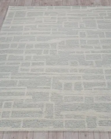 Exquisite Rugs Park City Hand-Tufted Light Gray/Ivory Rug | Thumbnail 4