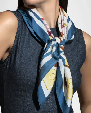Franzi Printed Silk Twill Square Scarf | Thumbnail 2