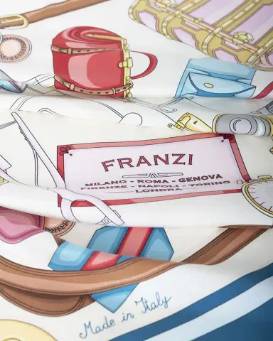 Franzi Printed Silk Twill Square Scarf | Thumbnail 4