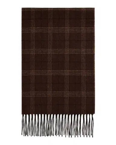 PIACENZA 1733 Men's Baltazar Herringbone to Plaid Silk and Cashmere Scarf | Thumbnail 1 PIACENZA 1733 Men's Baltazar Herringbone to Plaid Silk and Cashmere Scarf | Thumbnail 1